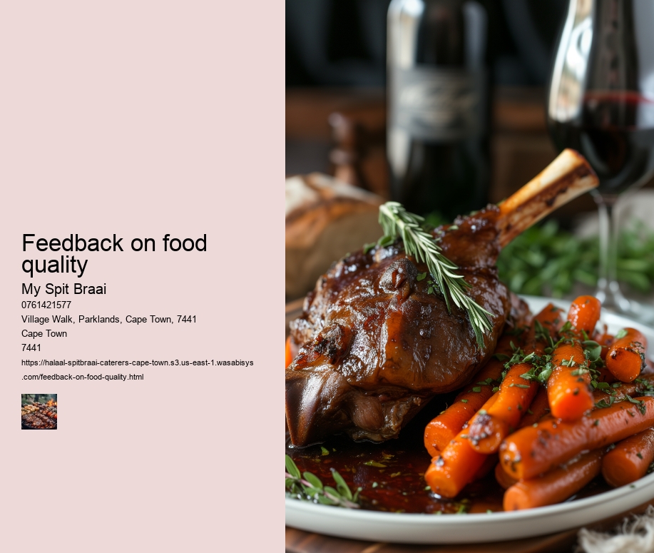 Feedback on food quality